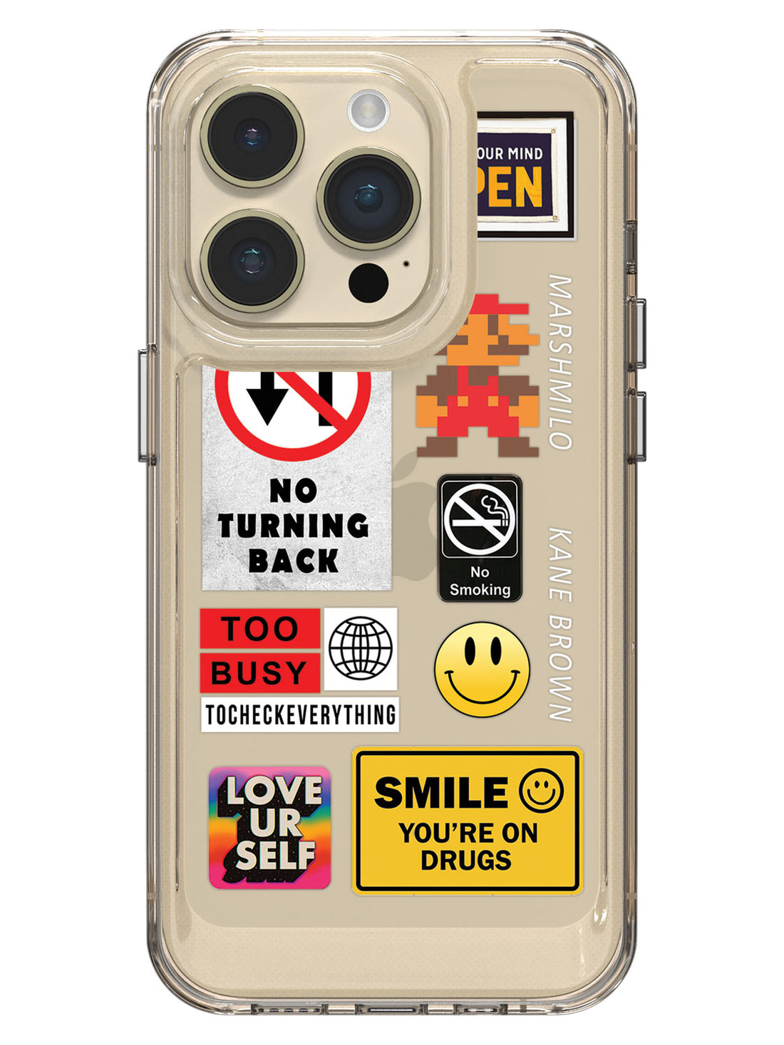 Random Stickers Clear Case - iPhone 14 Pro