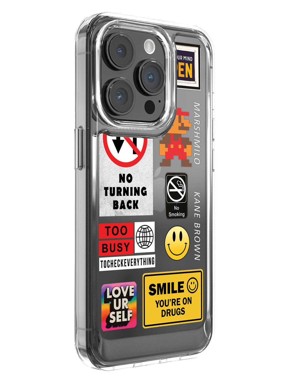 Random Stickers Clear Case - iPhone 14 Pro