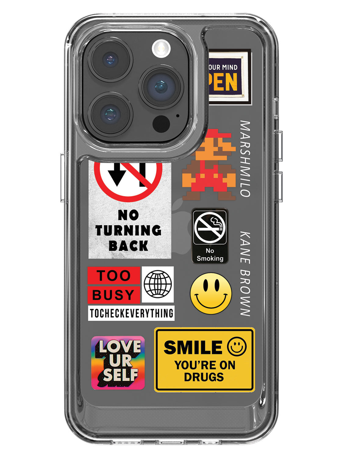 Random Stickers Clear Case - iPhone 14 Pro