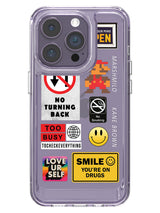 Random Stickers Clear Case - iPhone 14 Pro