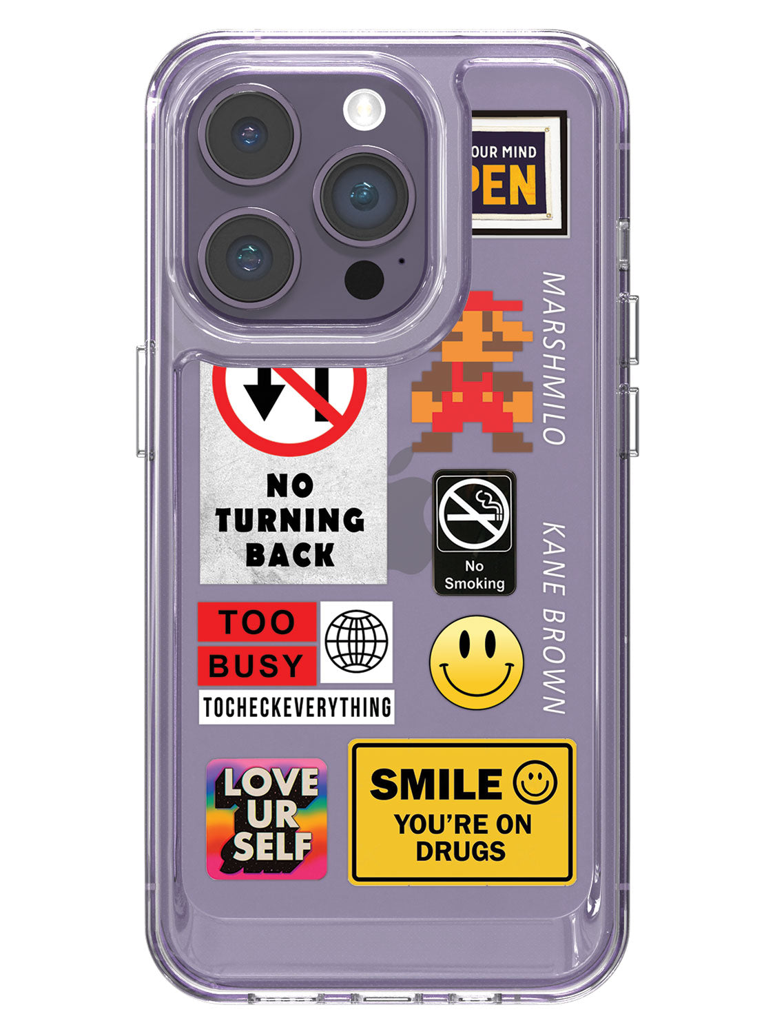 Random Stickers Clear Case - iPhone 14 Pro