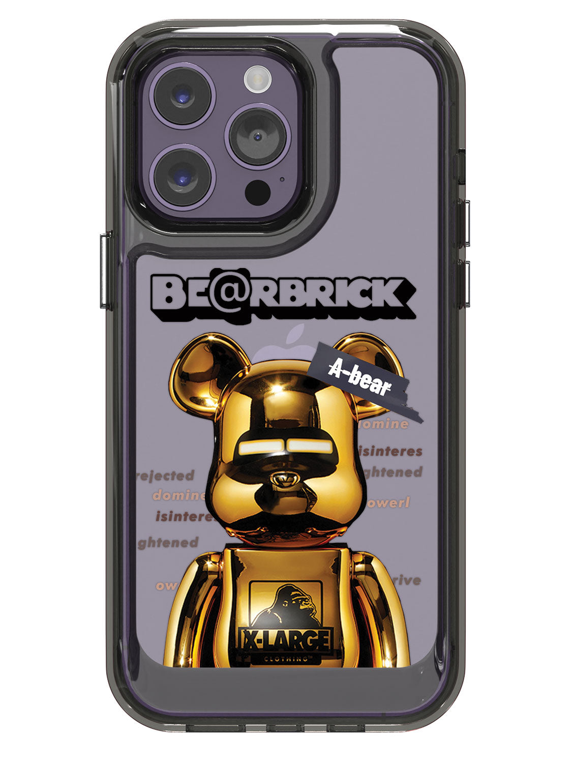 Bearbricks Clear Case - iPhone 14 Pro Max (Gold)