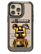 Bearbricks Clear Case - iPhone 14 Pro Max (Gold)