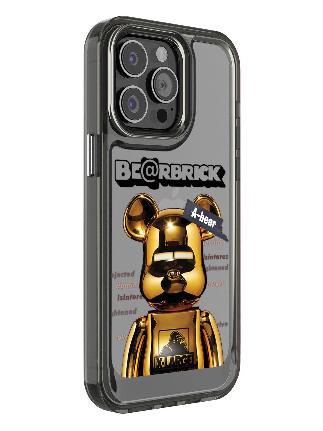 Bearbricks Clear Case - iPhone 14 Pro Max (Gold)