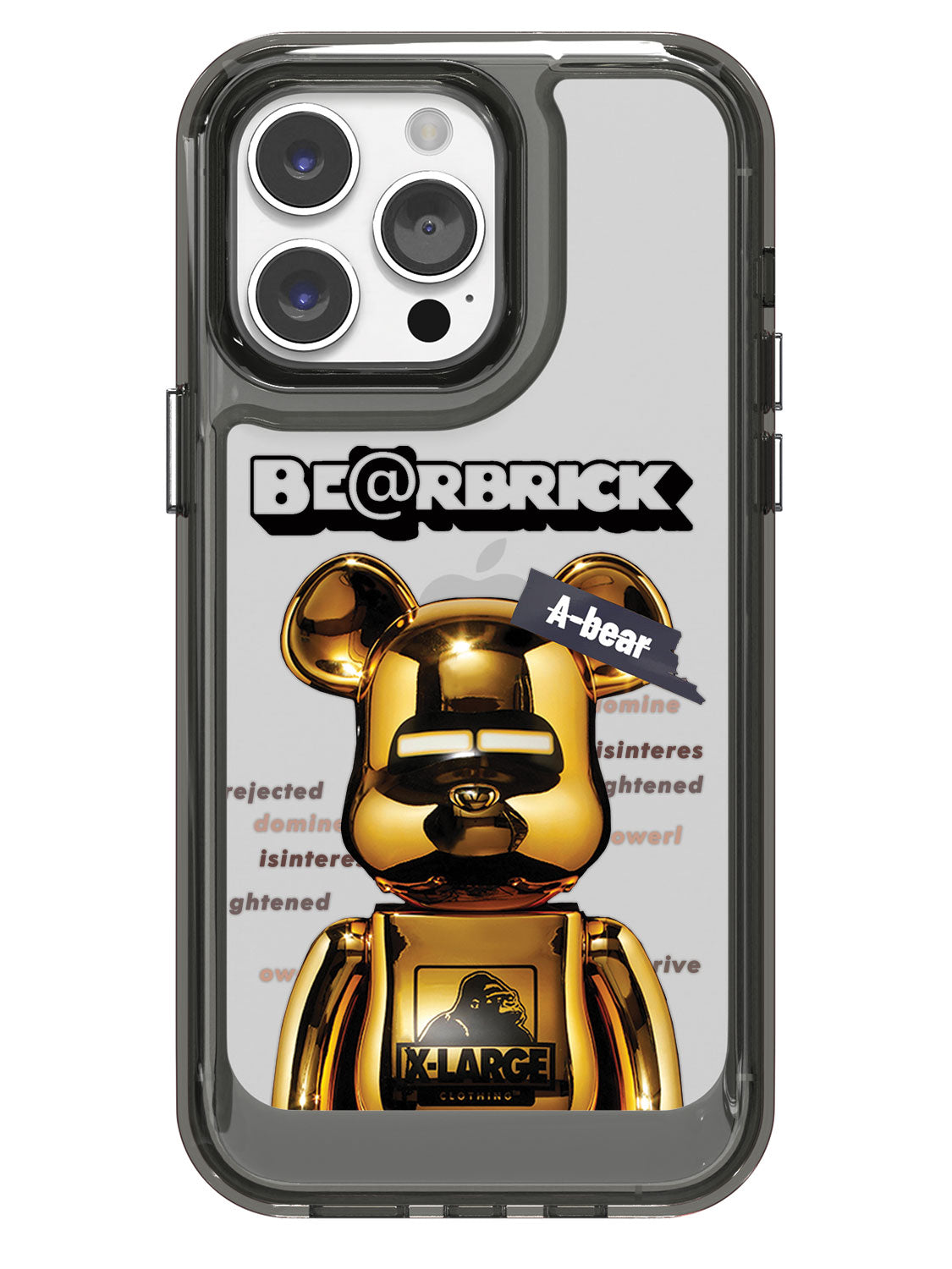 Bearbricks Clear Case - iPhone 14 Pro Max (Gold)