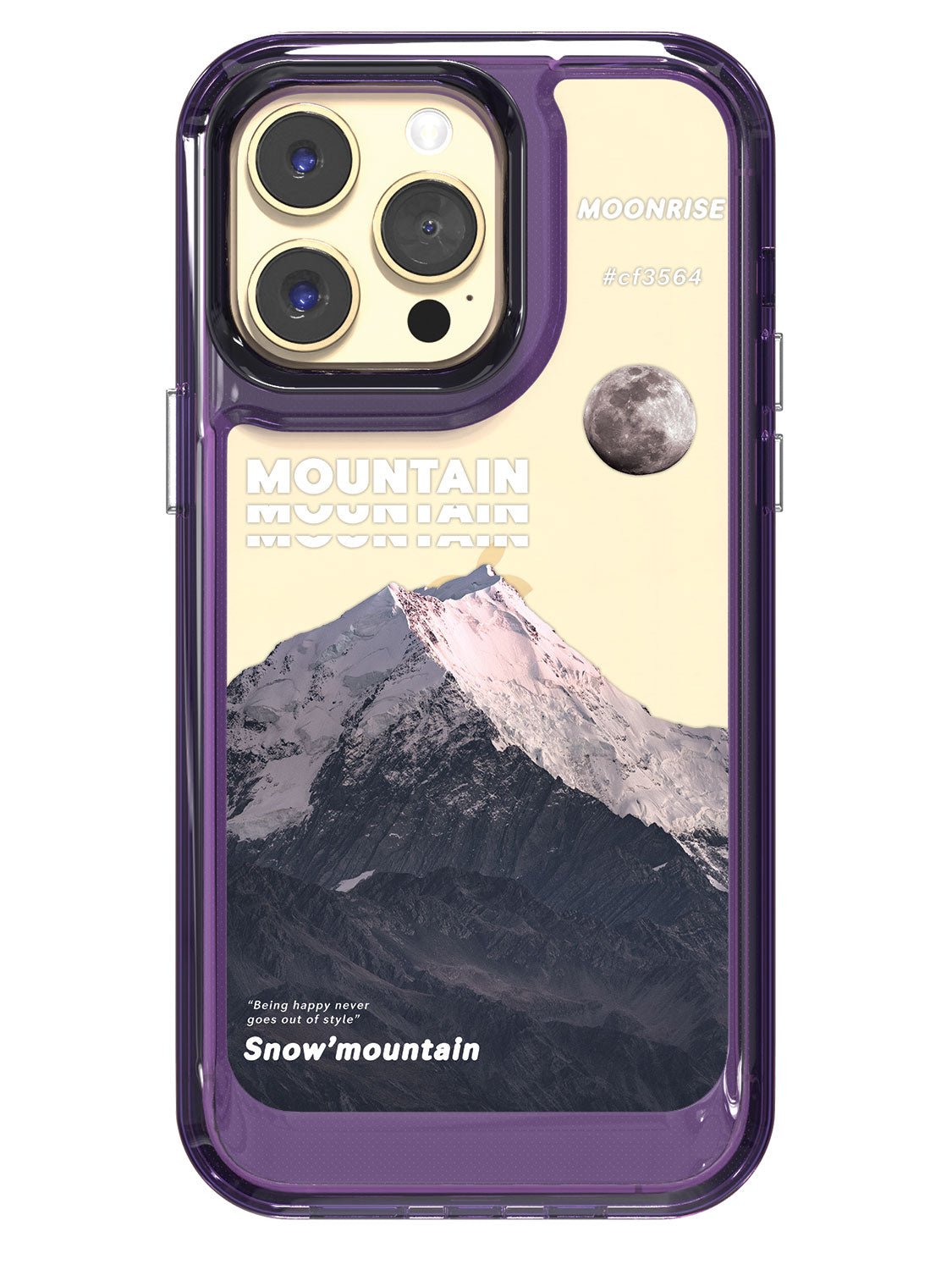 Snowy Mountains Clear Case - iPhone 14 Pro Max (Grey)