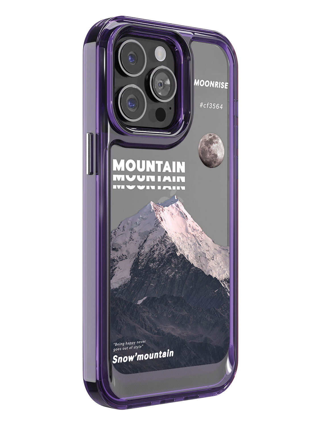 Snowy Mountains Clear Case - iPhone 14 Pro Max (Grey)