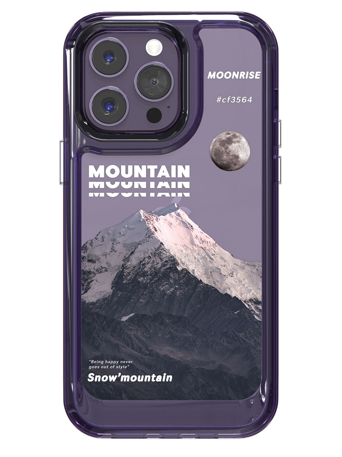 Snowy Mountains Clear Case - iPhone 14 Pro Max (Grey)