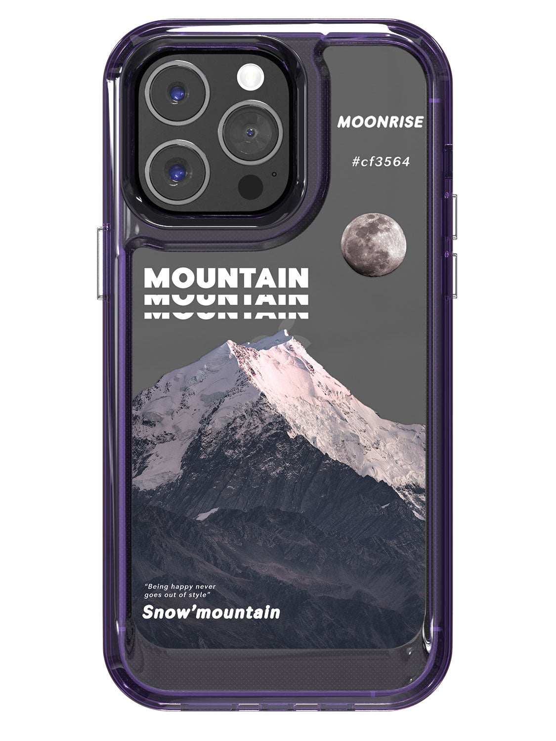 Snowy Mountains Clear Case - iPhone 14 Pro Max (Grey)