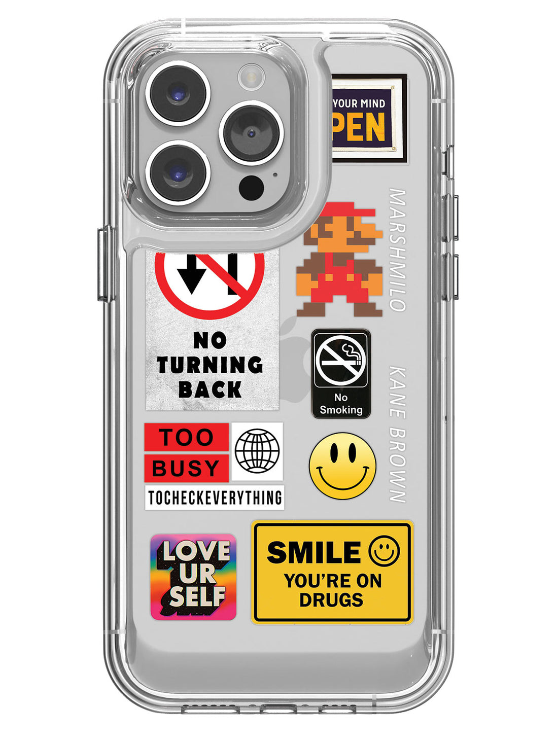 Random Stickers Clear Case - iPhone 14 Pro Max