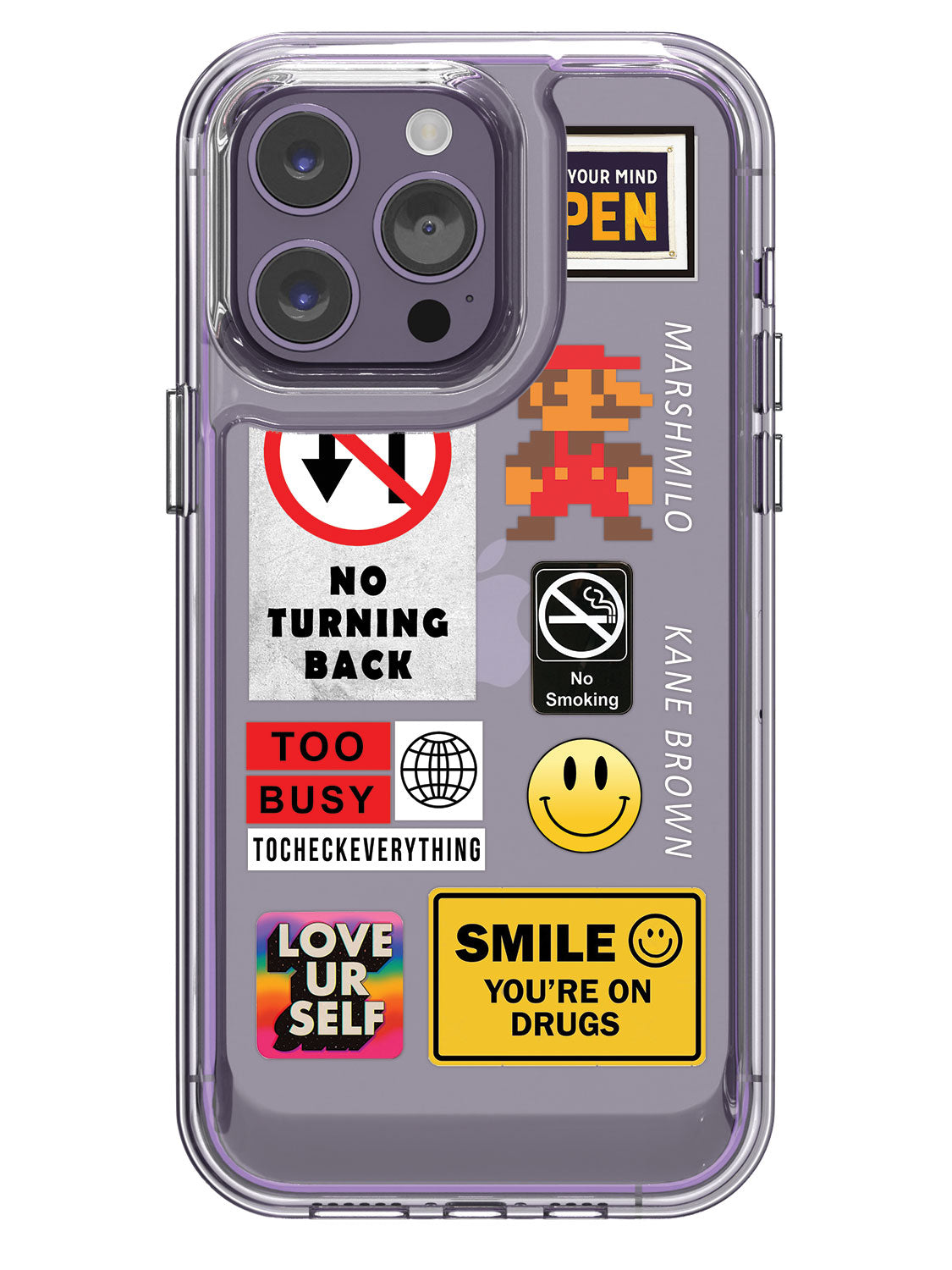 Random Stickers Clear Case - iPhone 14 Pro Max