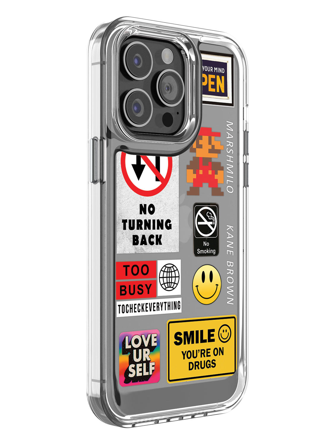 Random Stickers Clear Case - iPhone 14 Pro Max