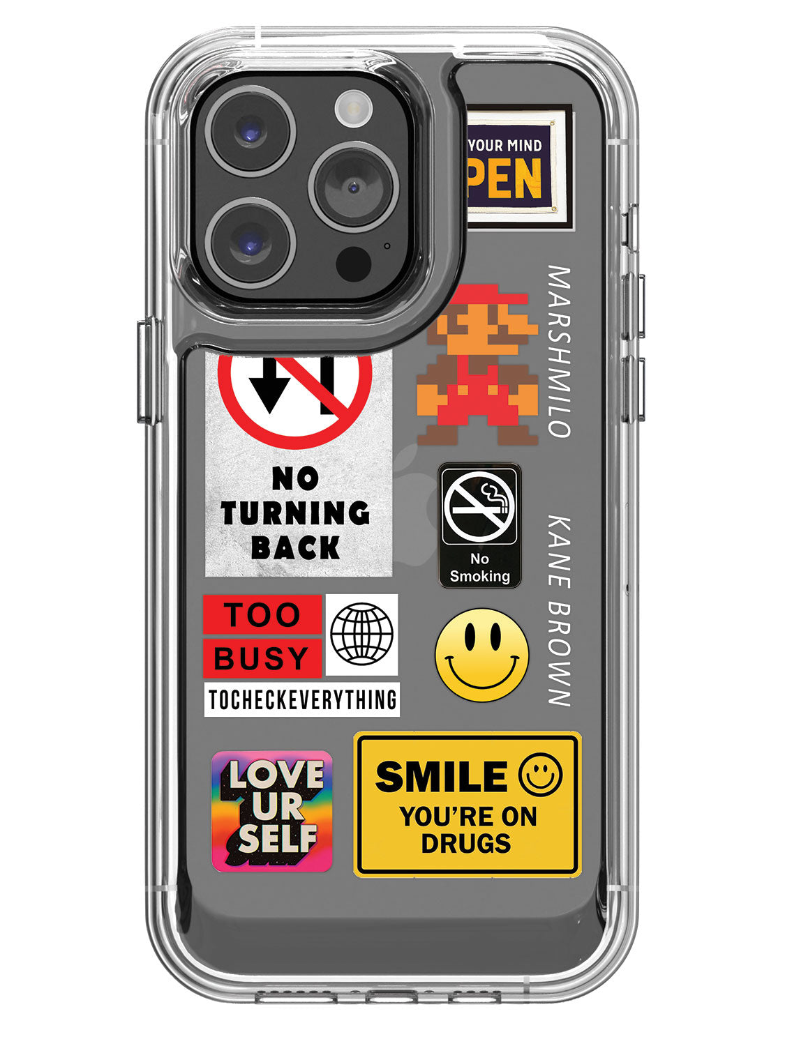 Random Stickers Clear Case - iPhone 14 Pro Max
