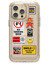 Random Stickers Clear Case - iPhone 14 Pro Max