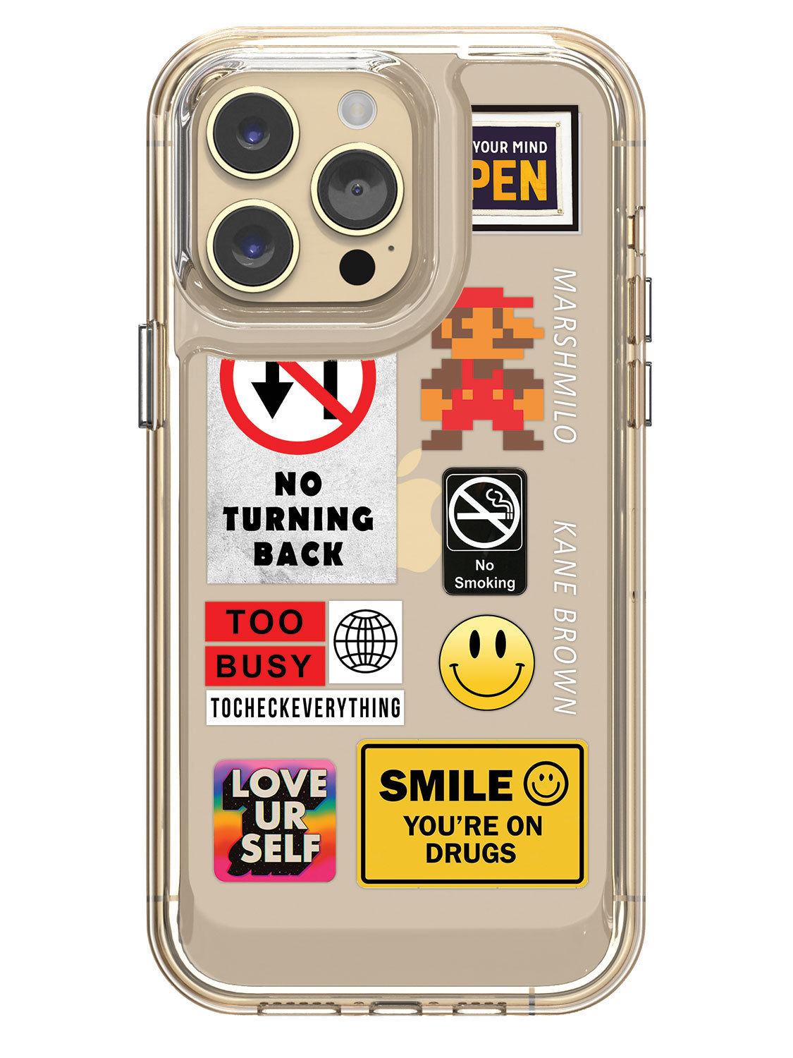 Random Stickers Clear Case - iPhone 14 Pro Max