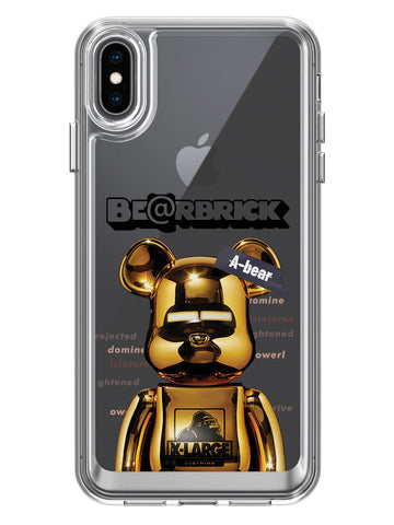 Bearbricks Clear Case - iPhone XS Max (Gold)
