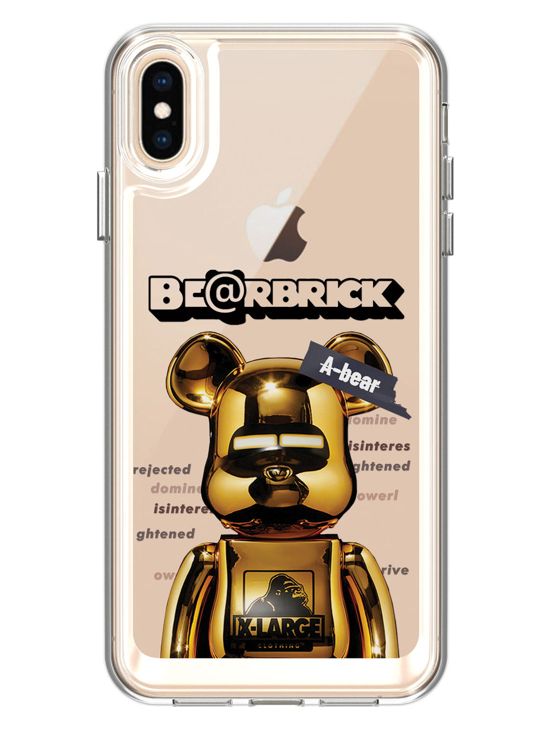Bearbricks Clear Case - iPhone XS Max (Gold)