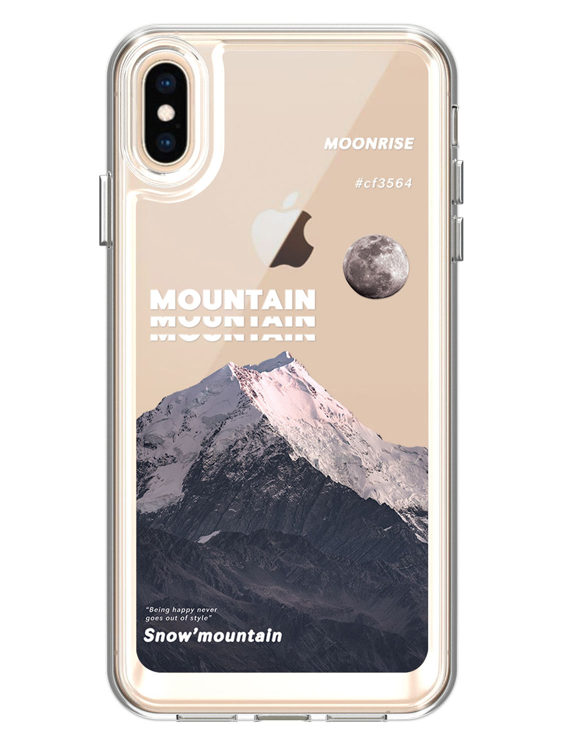 Snowy Mountains Clear Case - iPhone XS Max (Grey)