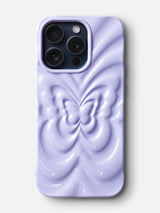 3D Butterfly Ripple Flexible Case - iPhone 14 Pro Max (Lilac)