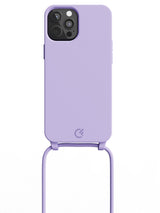 Silicon Crossbody Sling Case - iPhone 12 Pro Max (Lilac - Rope)