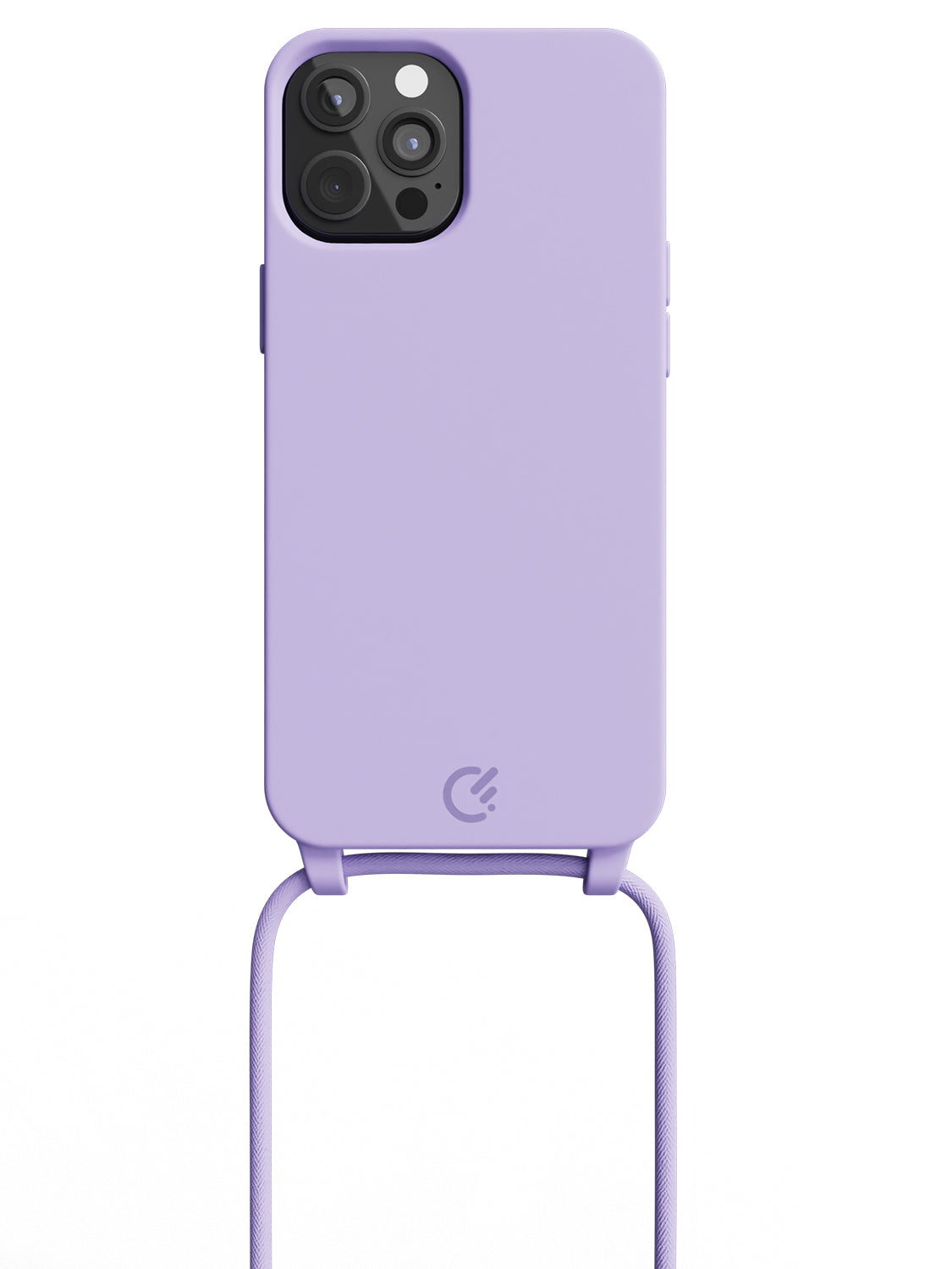 Silicon Crossbody Sling Case - iPhone 12 Pro Max (Lilac - Rope)