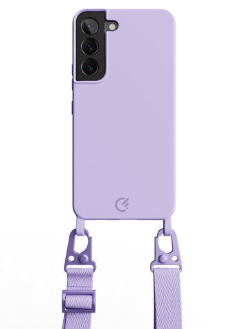 Silicon Crossbody Sling Case - Galaxy S22 (Lilac - Lanyard)