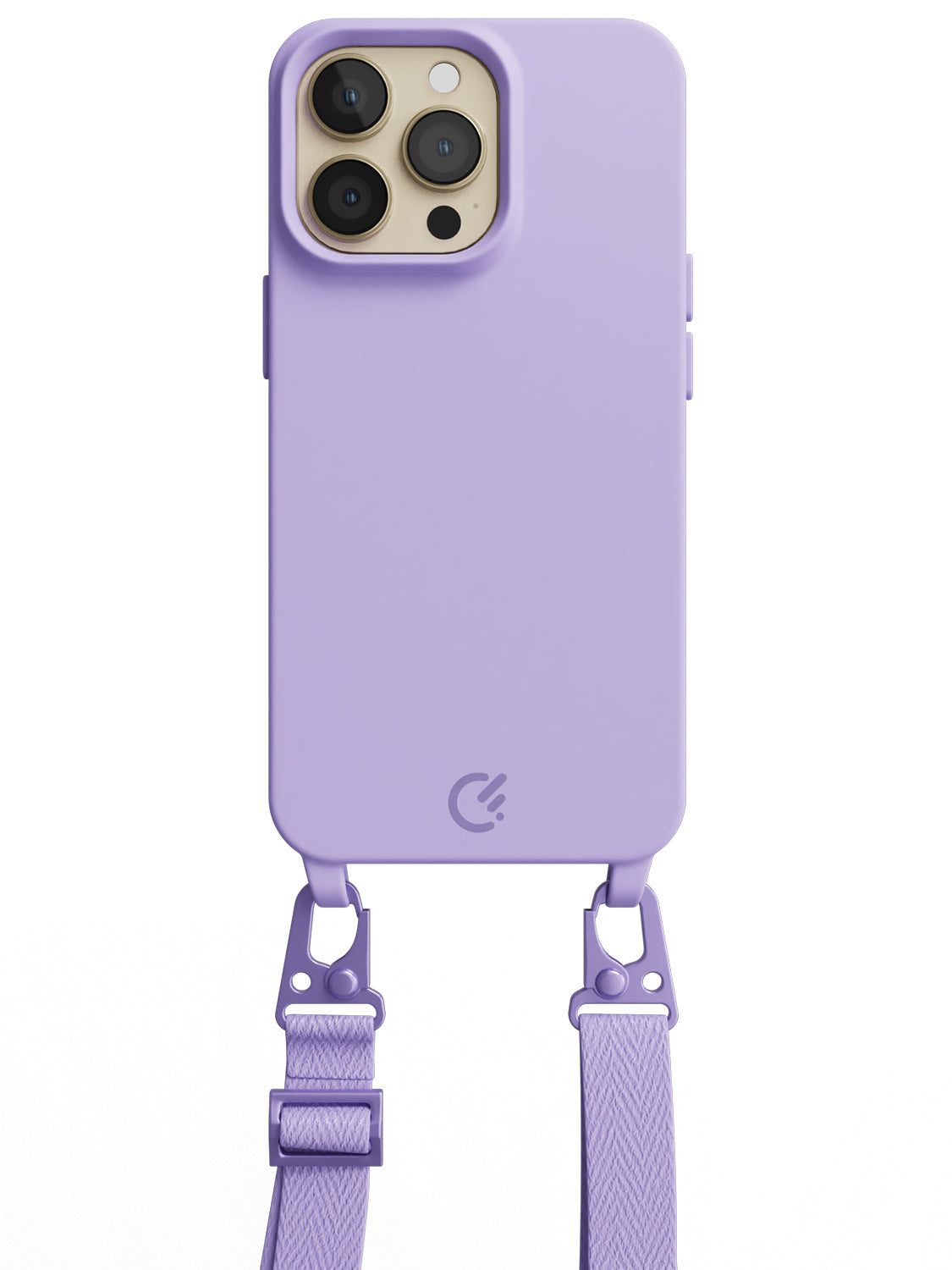 Silicon Crossbody Sling Case - iPhone 13 Pro (Lilac - Lanyard)