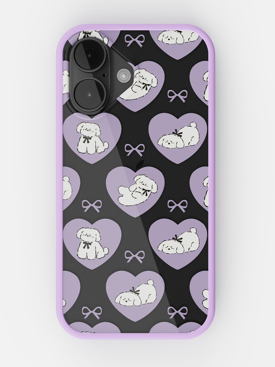 Puppy Love Printed Clear Case - iPhone 17 (Lilac)
