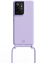 Silicon Crossbody Sling Case - Galaxy S21 Ultra (Lilac - Rope)