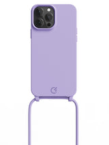 Silicon Crossbody Sling Case - iPhone 13 Pro Max (Lilac - Rope)