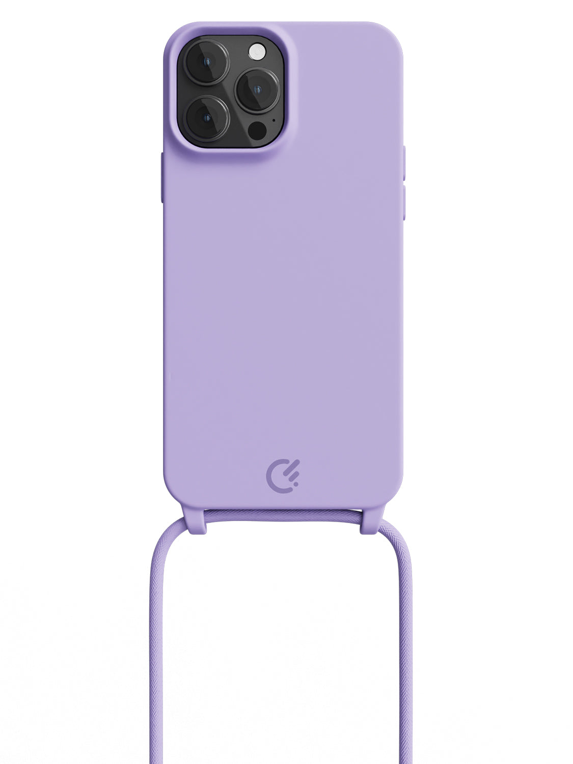 Silicon Crossbody Sling Case - iPhone 13 Pro Max (Lilac - Rope)