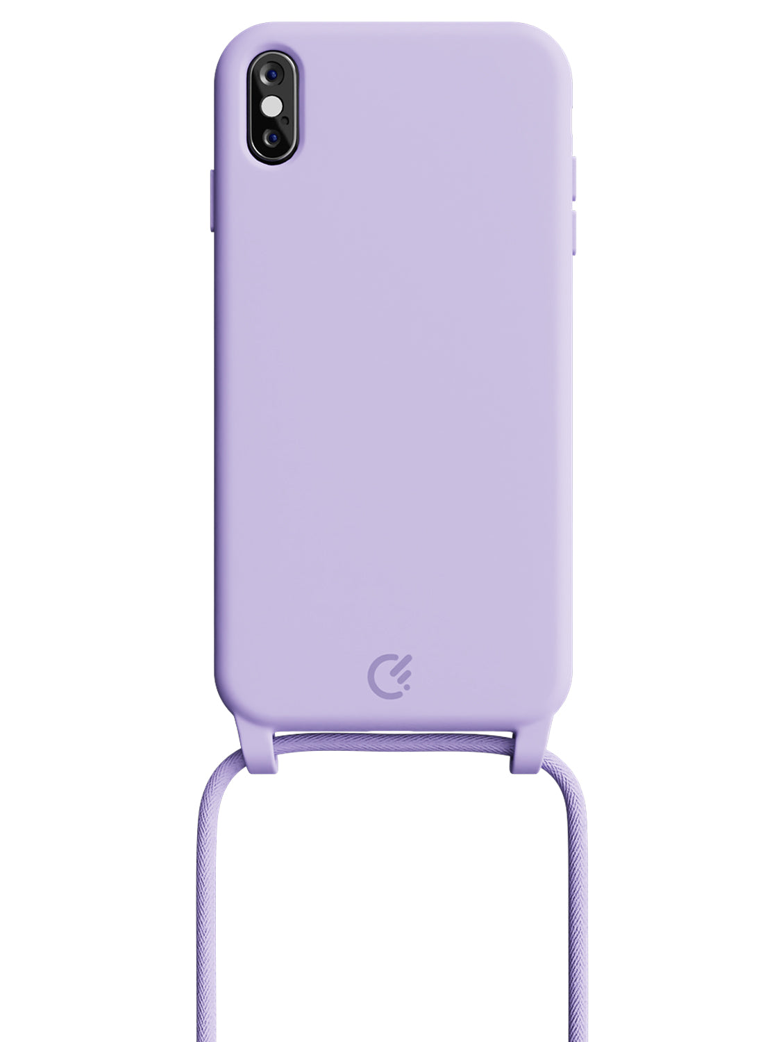 Silicon Crossbody Sling Case - iPhone XS Max (Lilac - Rope)