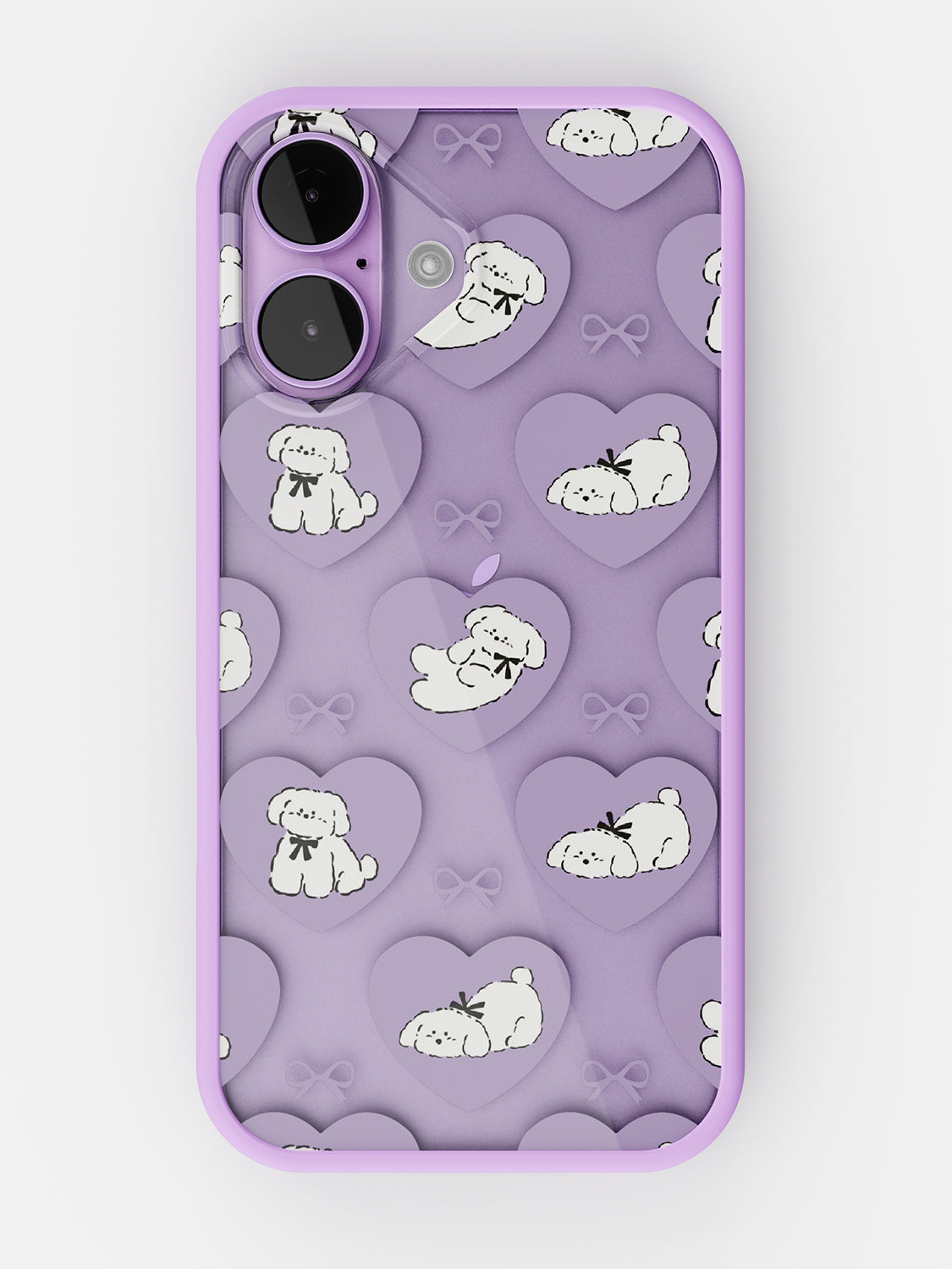 Puppy Love Printed Clear Case - iPhone 17 (Lilac)