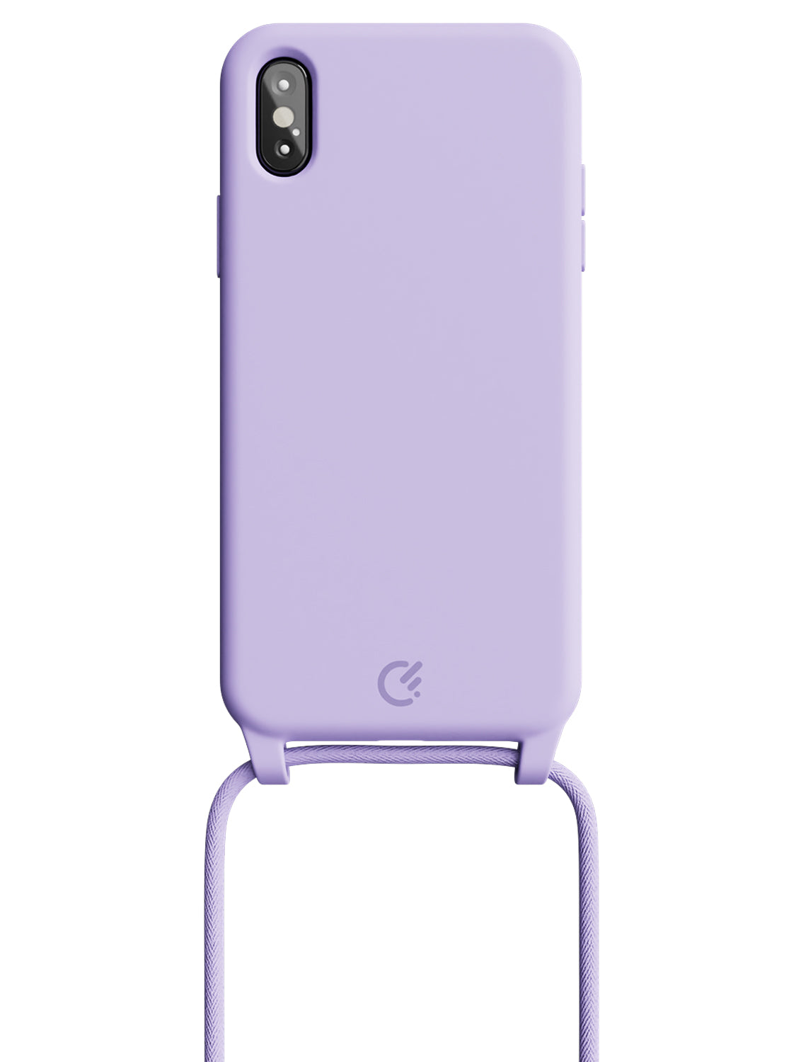 Silicon Crossbody Sling Case - iPhone X / XS (Lilac - Rope)