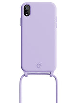 Silicon Crossbody Sling Case - iPhone XR (Lilac - Rope)