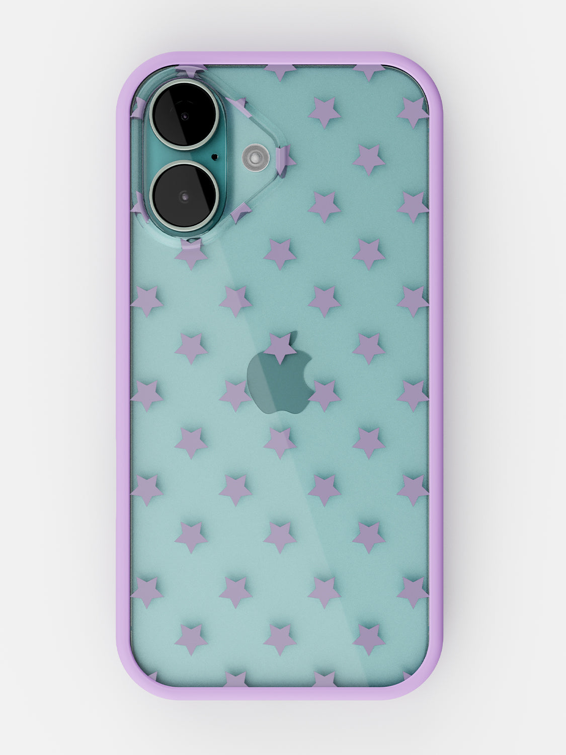 Starfield Printed Clear Case - iPhone 16 (Lilac)