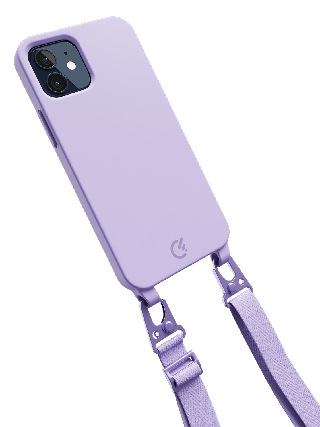 Silicon Crossbody Sling Case - iPhone 12 (Lilac - Lanyard)