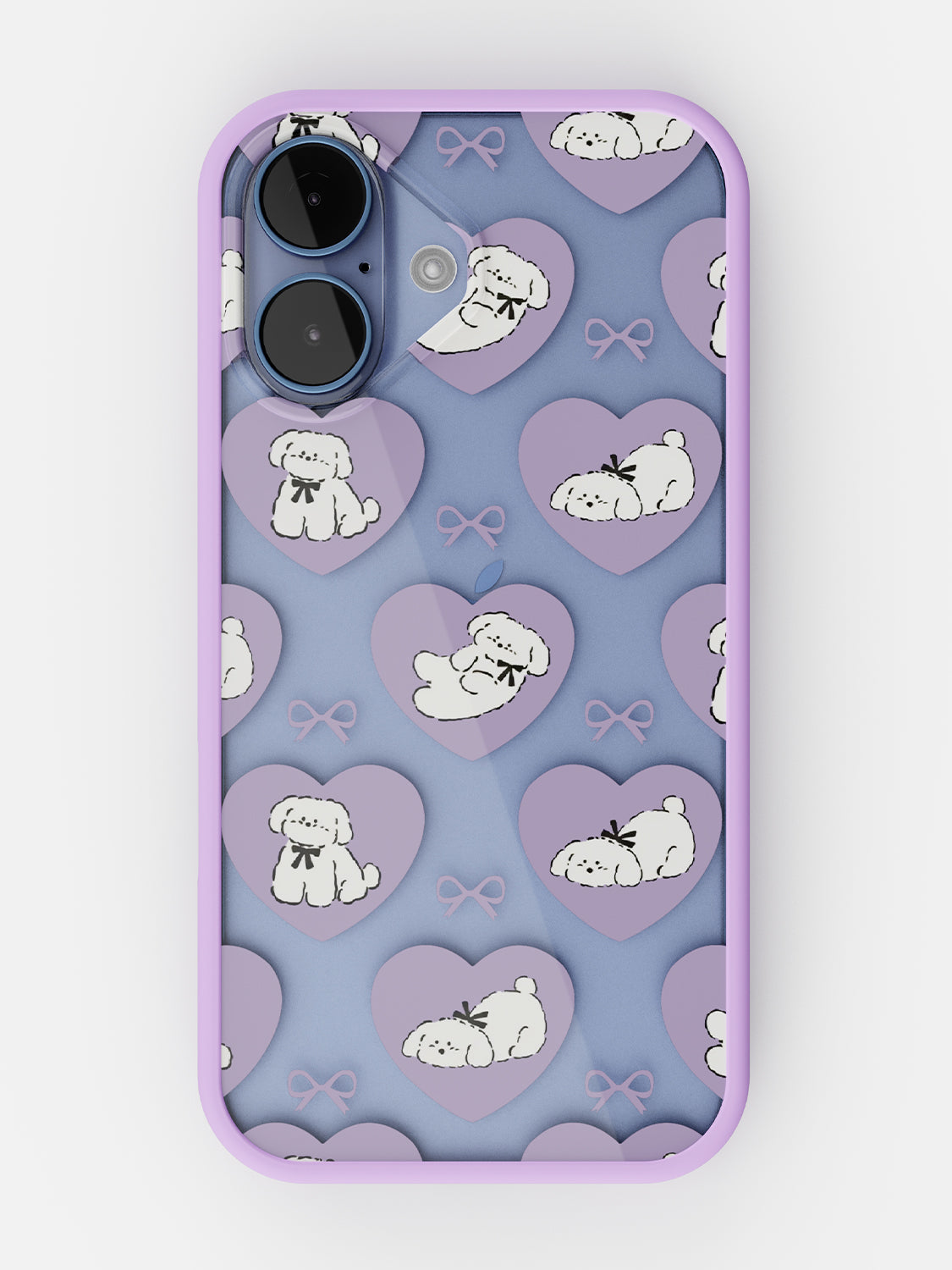 Puppy Love Printed Clear Case - iPhone 17 (Lilac)