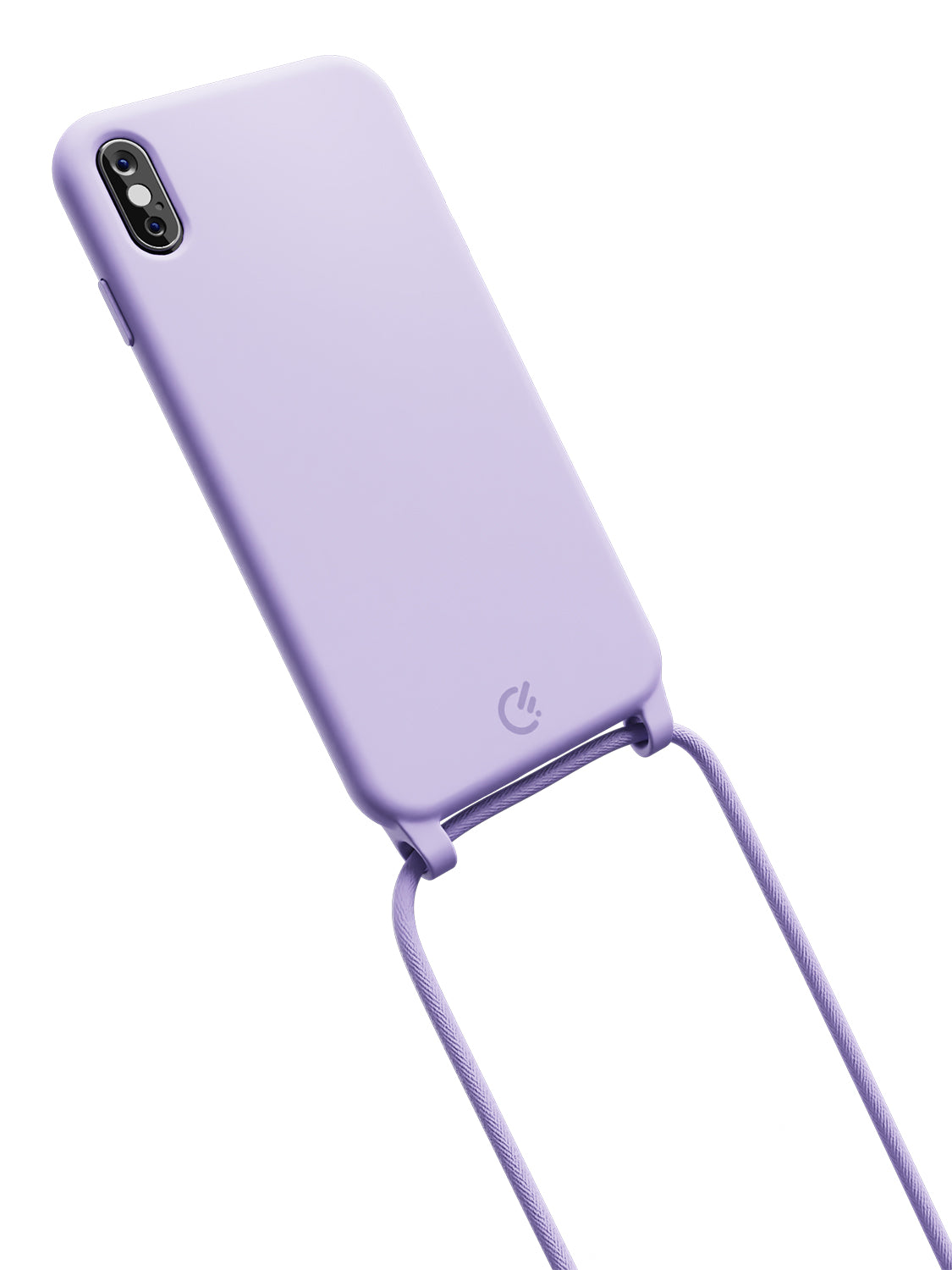 Silicon Crossbody Sling Case - iPhone XS Max (Lilac - Rope)