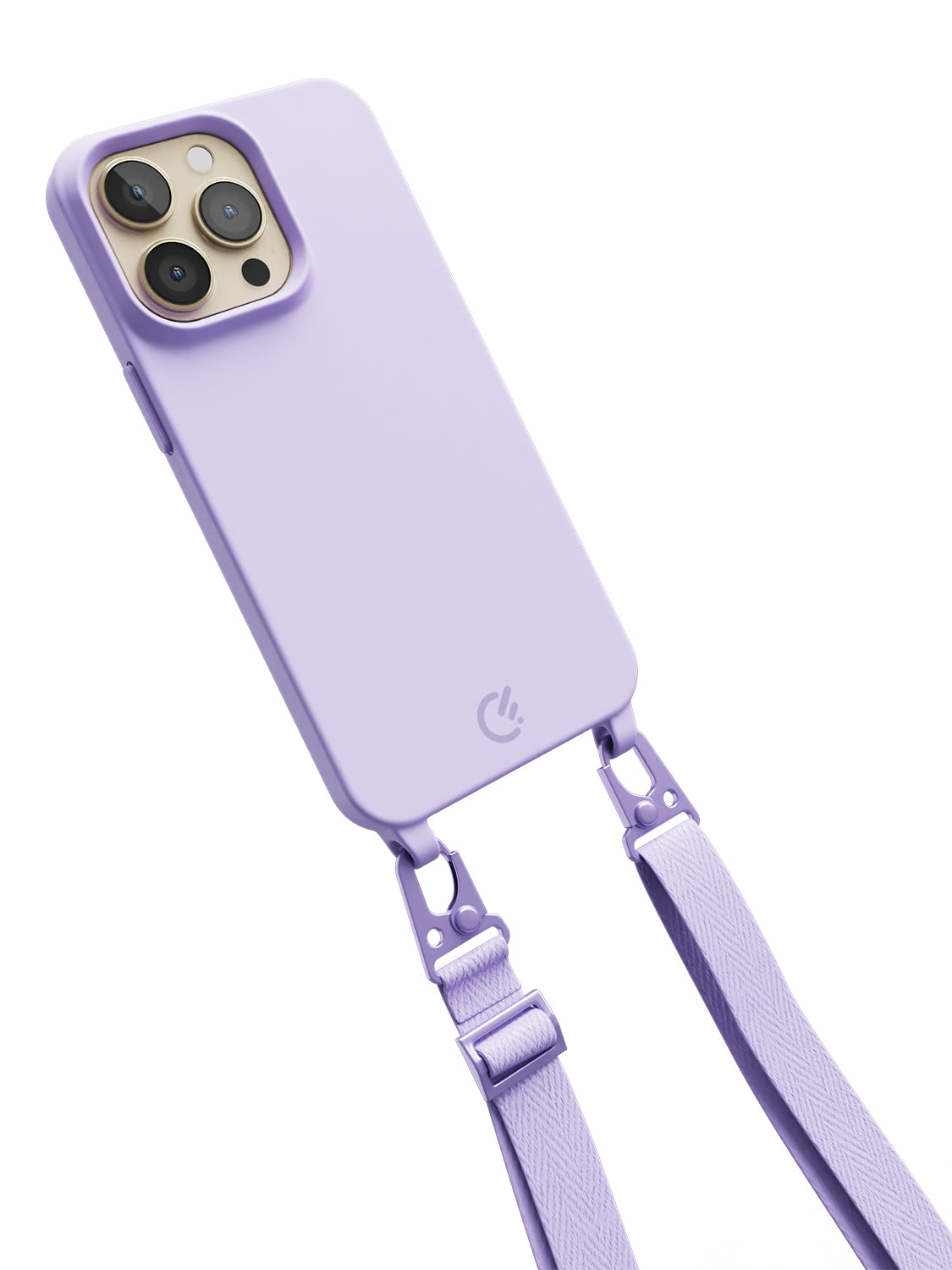 Silicon Crossbody Sling Case - iPhone 13 Pro (Lilac - Lanyard)