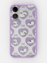 Puppy Love Printed Clear Case - iPhone 17 (Lilac)