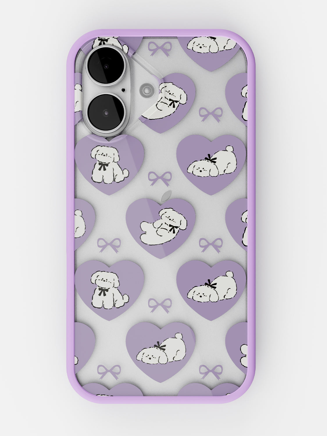 Puppy Love Printed Clear Case - iPhone 17 (Lilac)