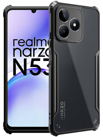 Clear Hybrid Bumper Case - Realme Narzo N53