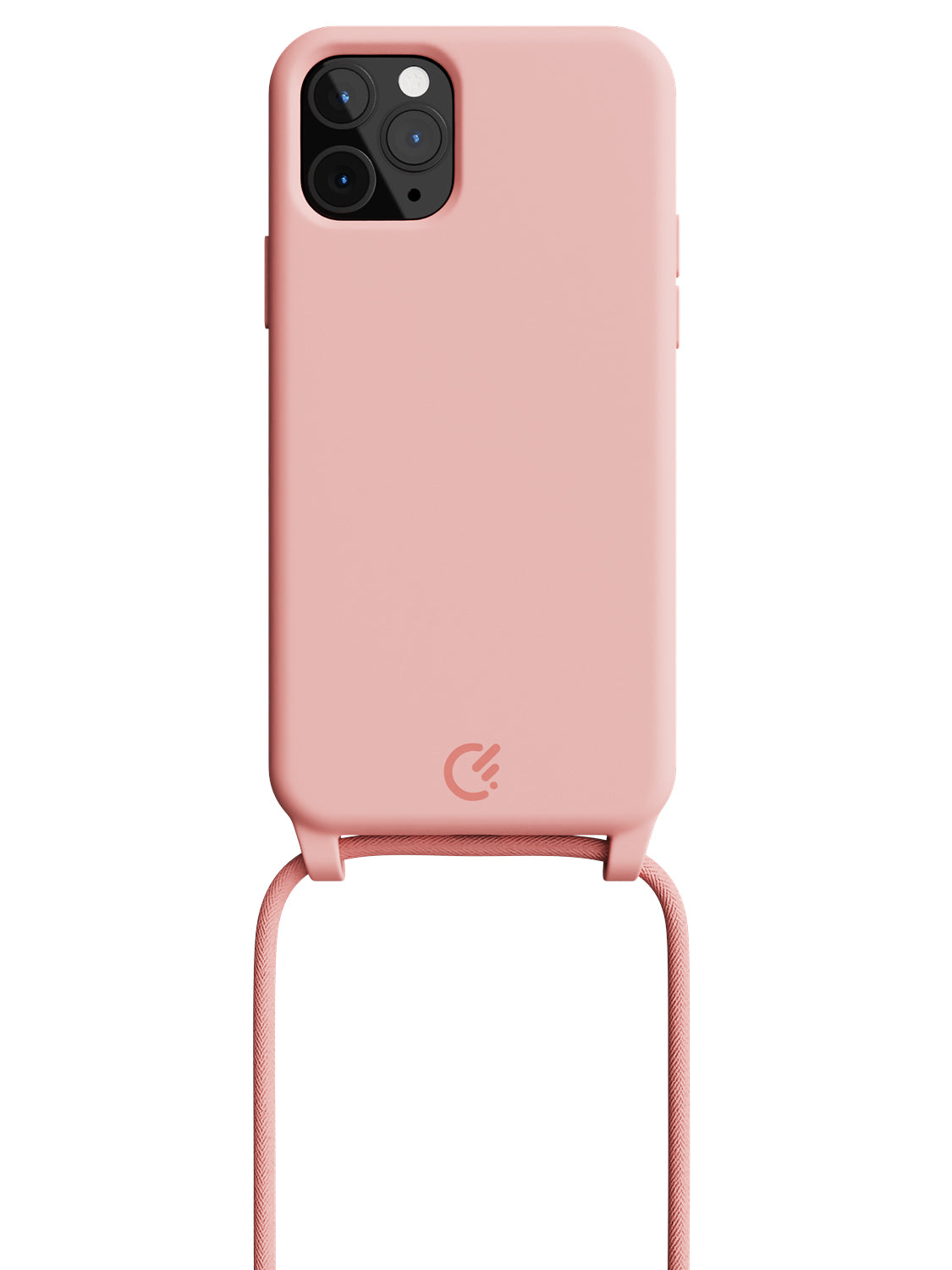 Silicon Crossbody Sling Case - iPhone 11 Pro (Peachy Pink - Rope)