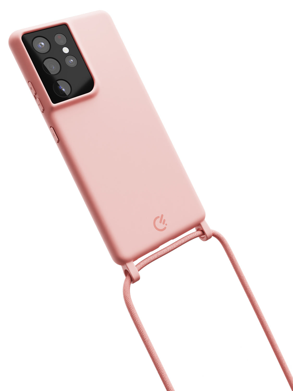 Silicon Crossbody Sling Case - Galaxy S21 Ultra (Peachy Pink - Rope)