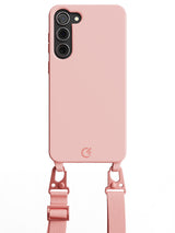 Silicon Crossbody Sling Case - Galaxy S23 Plus (Peachy Pink - Lanyard)