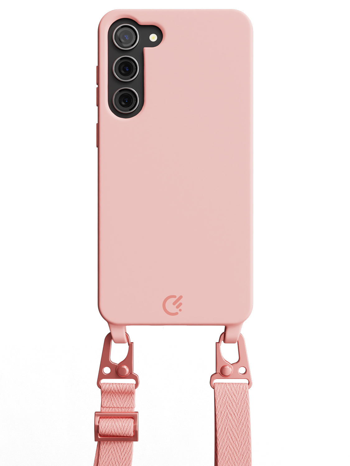 Silicon Crossbody Sling Case - Galaxy S23 Plus (Peachy Pink - Lanyard)