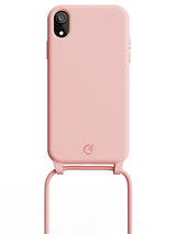 Silicon Crossbody Sling Case - iPhone XR (Peachy Pink - Rope)