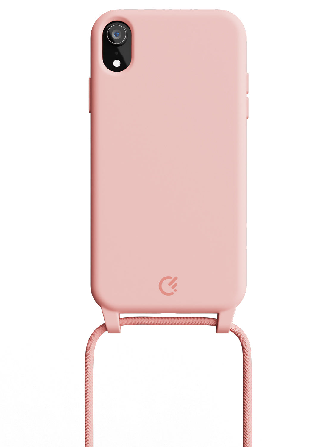 Silicon Crossbody Sling Case - iPhone XR (Peachy Pink - Rope)