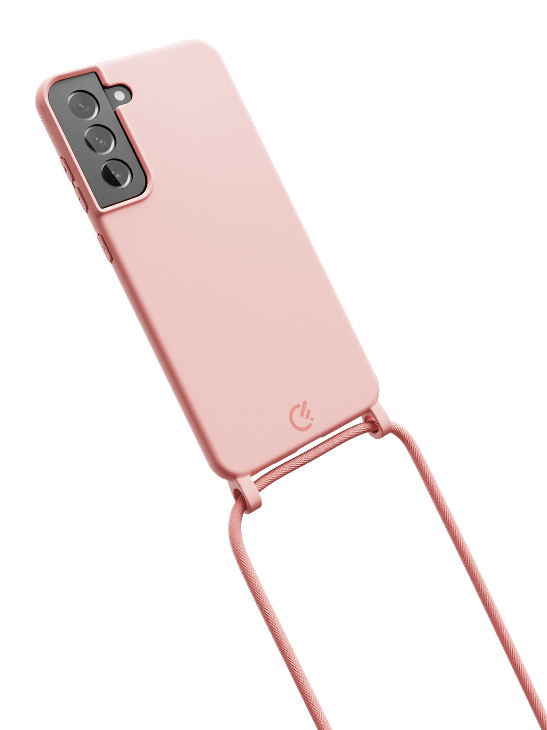 Silicon Crossbody Sling Case - Galaxy S21 FE (Peachy Pink - Rope)